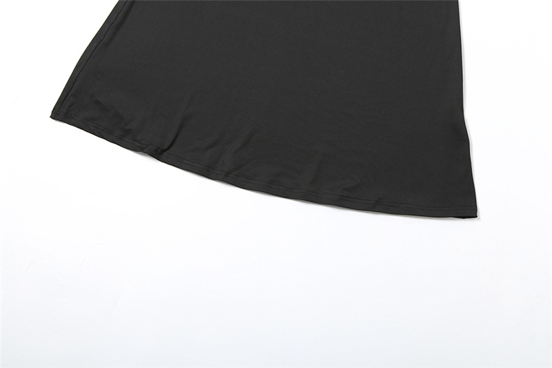 Spring Women Clothing Sexy Oblique Shoulder Hollow Out Cutout Slim Slimming Floral Decoration Solid Color Dress Women