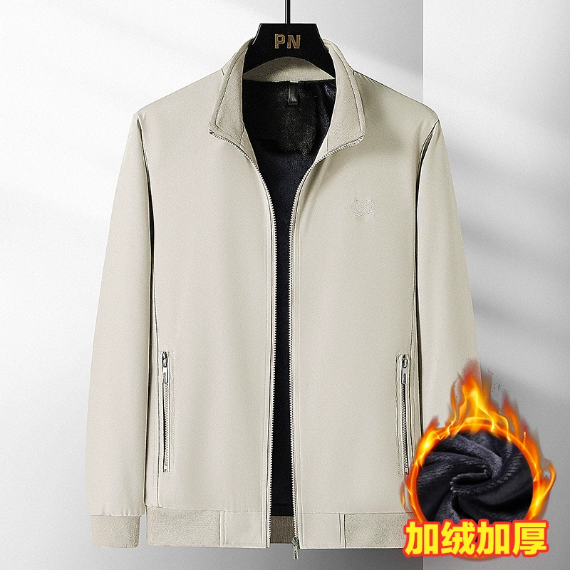 Autumn long-sleeve, comfortable jacket, loose fit, for middle age, plus size
