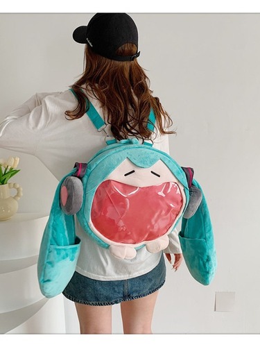 Cross-border wholesale women's plush Hatsune tote bag with crossbody strap, tutoring-style bag, and adorable Cinnamoroll-inspired Instagram-worthy hand-carrying backpack