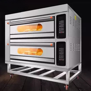 Chigo Electric Oven Commercial Large-Capacity Large Double-Layer Two-Plate Four-Plate Bread Cake Baking Special Gas Oven