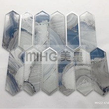 水晶玻璃马赛克瓷砖镜面背景墙卫生间墙贴自粘玄关客厅咖啡吧台