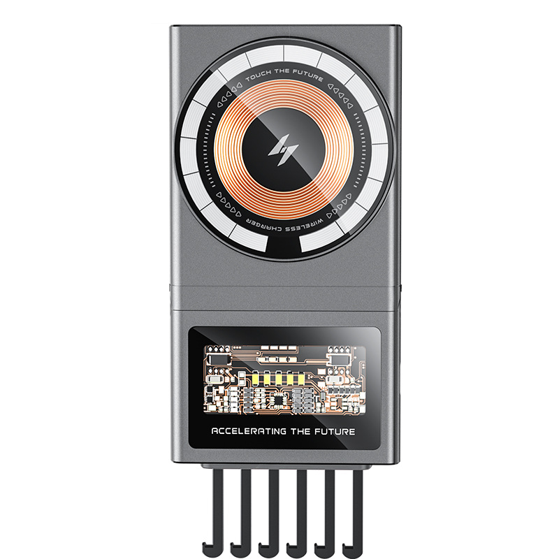 Nuevo soporte de teléfono móvil de pantalla flotante montado en automóviles Soporte de pantalla de control central de absorción de salida de aire 15W soporte de teléfono móvil de carga rápida