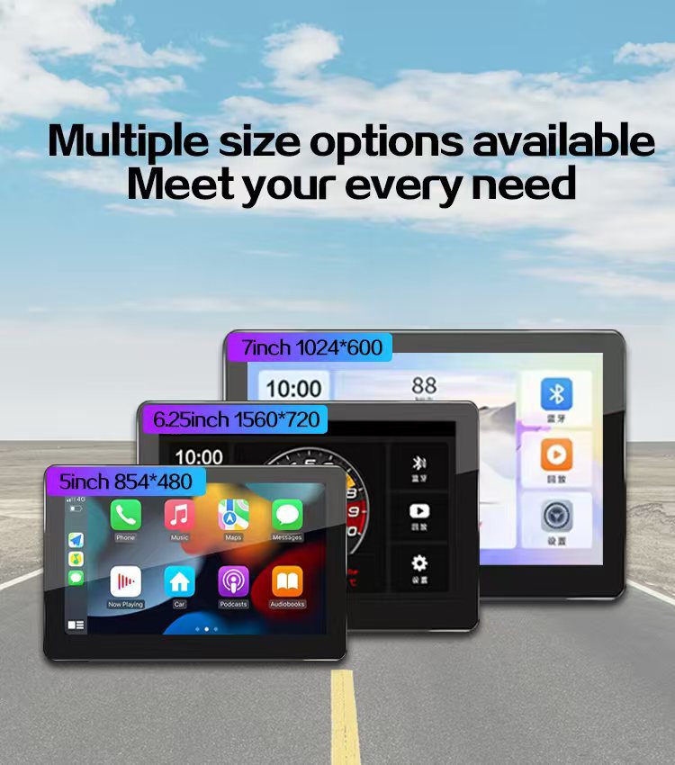 7 inch motorcycle driving recorder front 2K dual recording wireless carplay2W speaker portable navigator