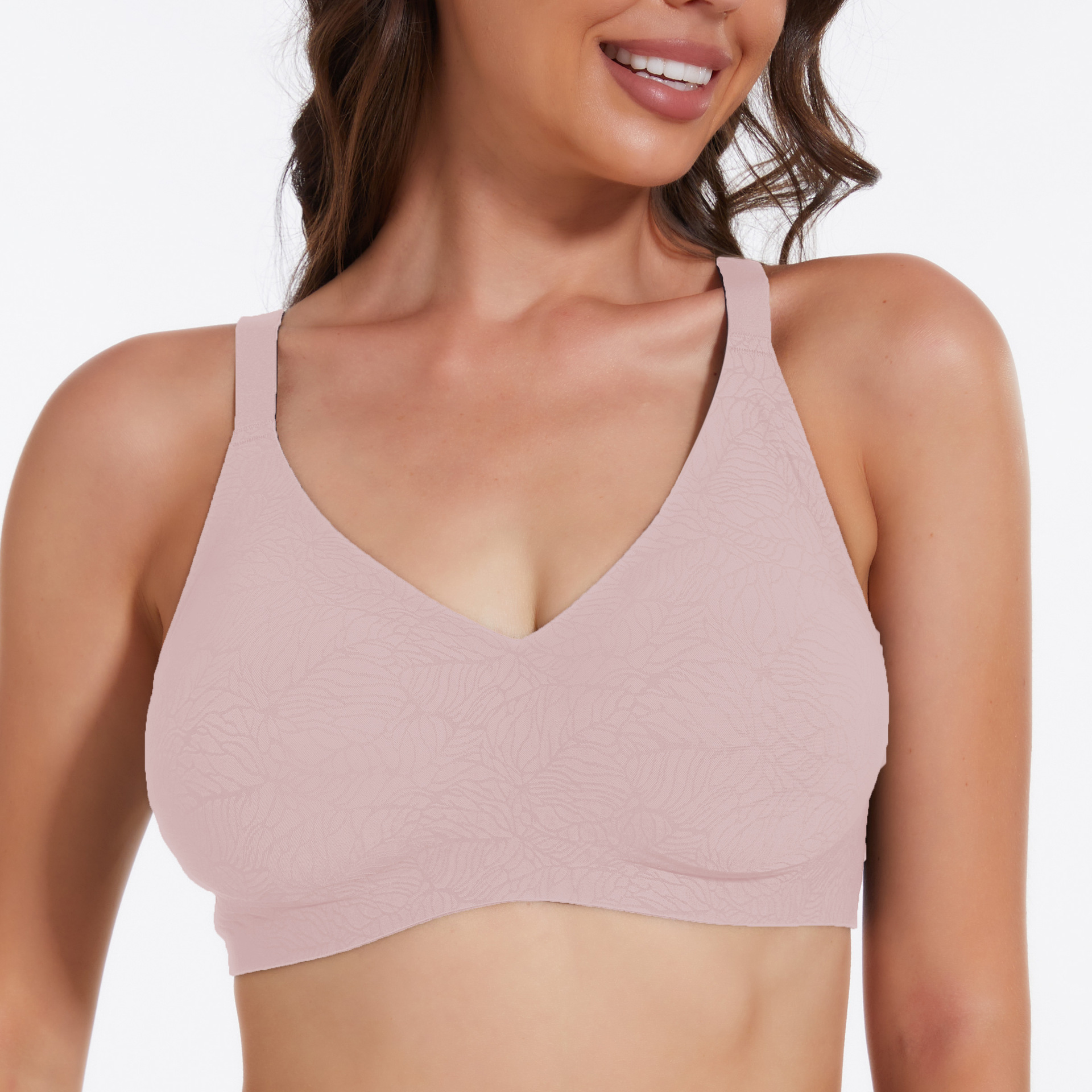 Transfronterizos exclusivos para el comercio exterior sin anillo de acero gelatina sin marca ropa interior gran pecho grande sujetador de tamaño único independiente Amazon