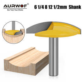 6/6.35/8/12/12.7柄薄型圆底刀肚板刀圆弧清底刀木工铣刀圆底刀