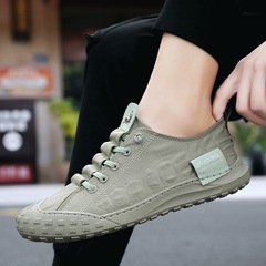 Ice silk men's shoes waterproof and non-slip labor protection work chef shoes autumn breathable old Beijing cloth shoes casual one-step