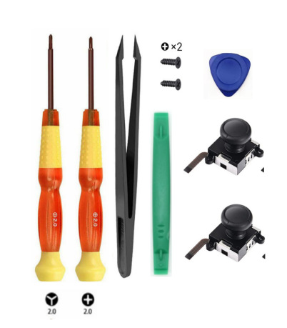 Nintendo interruptor multi-pieza destornillador mango herramienta de reparación 3D Rocker alegría-con accesorios de reparación de acogida