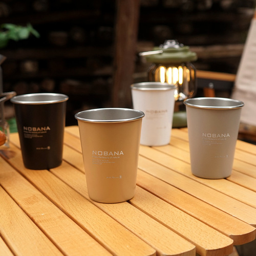 Camping Cup Outdoor Camping Tableware Outdoor Equipment Supplies Stainless Steel Coffee Mug Portable Picnic Cup Outdoor Cooking Set