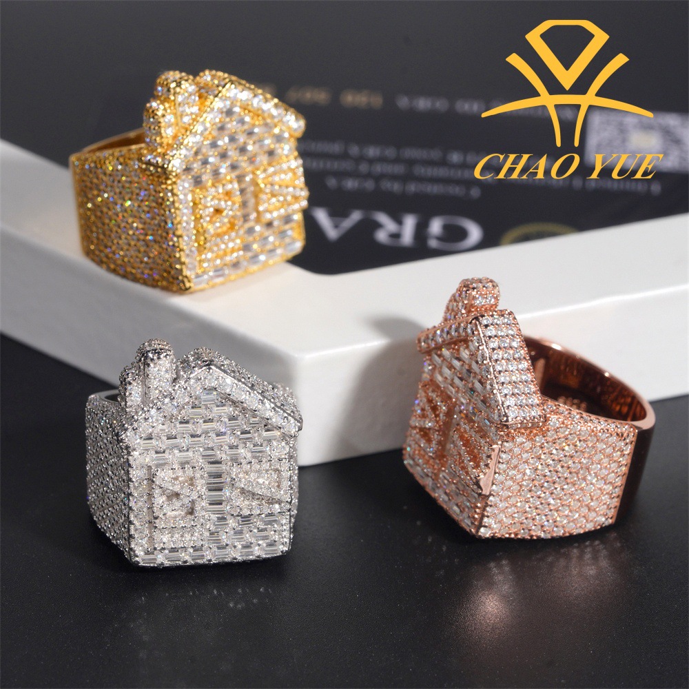 European style new design fine room jewelry 925 silver vvs moissanite cross-border fashion new trend in stock direct supply