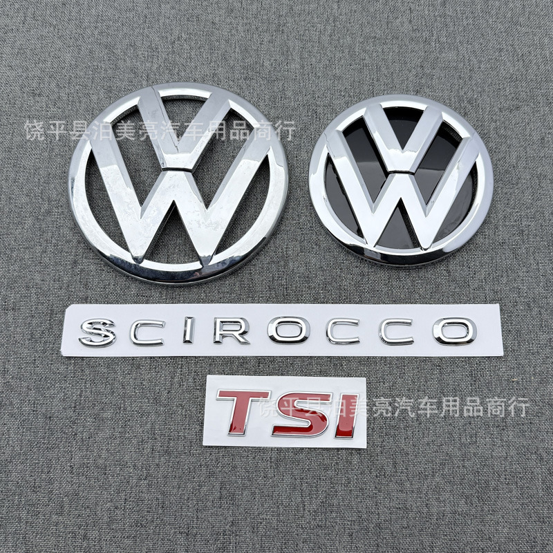 Suitable for Volkswagen 09-17 Scirocco Original Car Logo Displacement Mark Rear Tail Mark Scirocco Letter Decorative Sticker