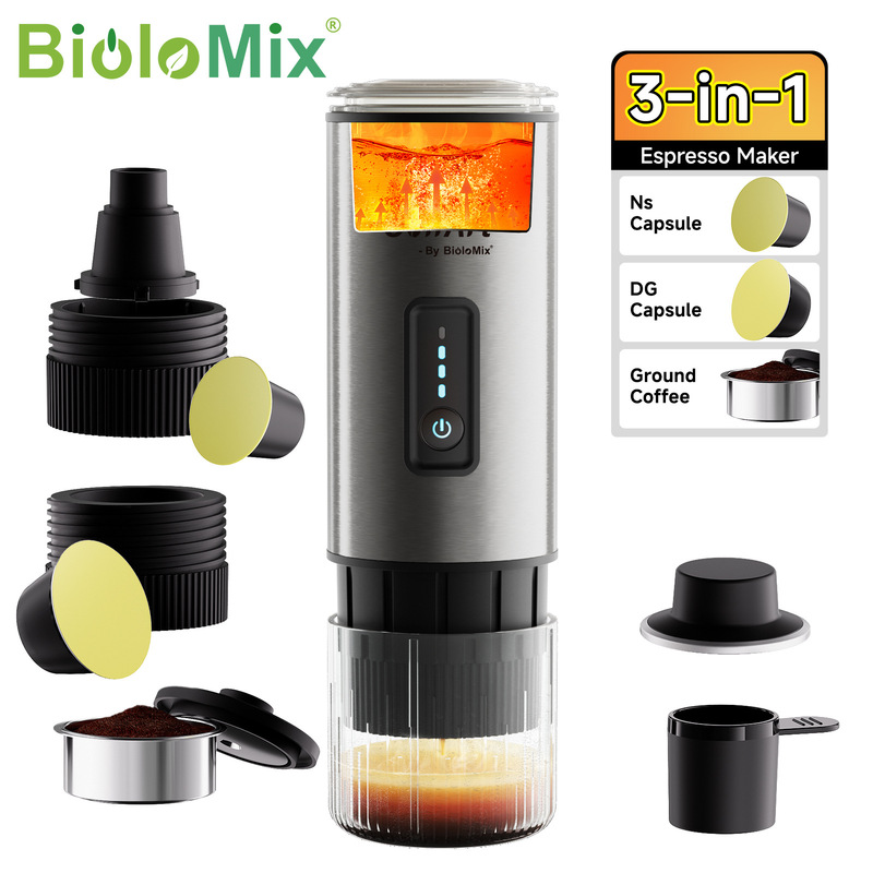 Wy-007 Portable Coffee Machine Hot and Cold Espresso Capsule Coffee Powder Three-In-One Car Office Camping Wy-007 Portable Coffee Machine Hot and Cold Espresso Capsule Coffee Powder Three-In-One Car Office Camping
