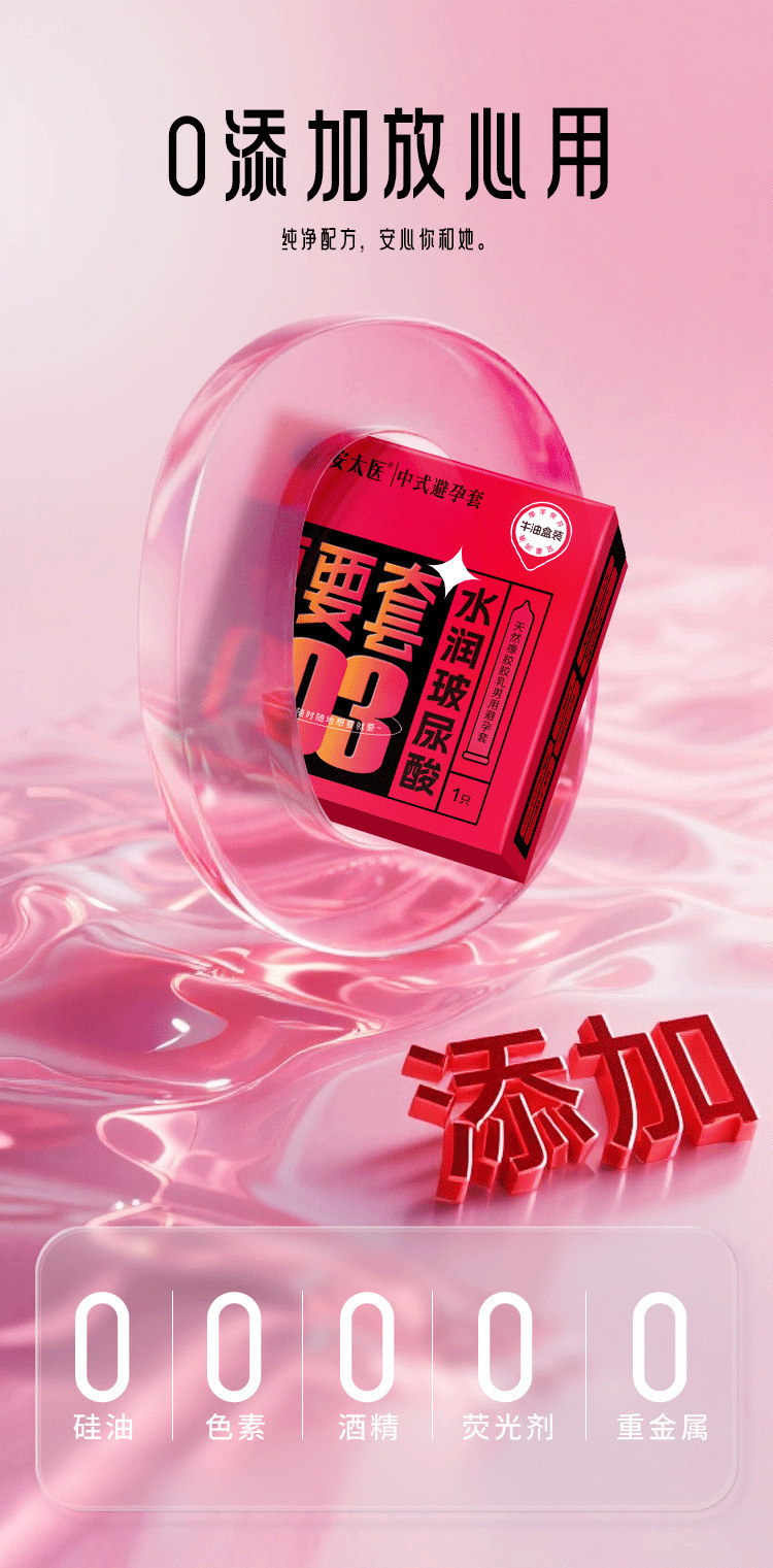 Antaiyi 003 Ultra-Thin Moisturizing Condom, Medium, Smooth, 1-Pack — detail image 17