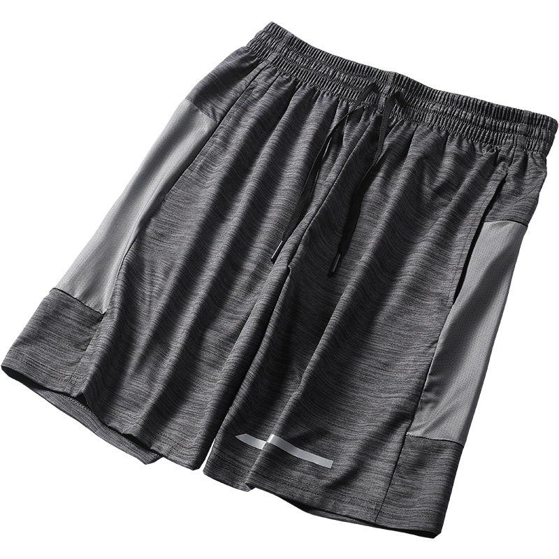 Pantalones cortos deportivos de seda de hielo para hombres de verano secado rápido para correr pantalones de cinco puntos de acondicionamiento físico ocio sueltos pantalones de baloncesto delgados mujeres de moda