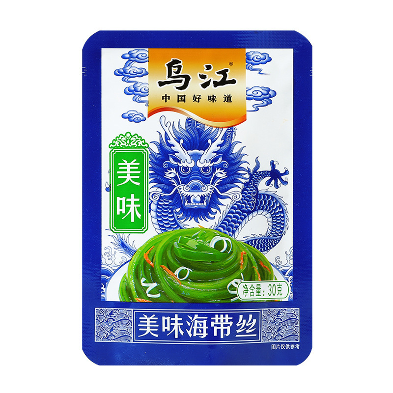 榨菜乌江培凌批发70g清爽鲜脆轻盐微辣麻辣榨菜丝海带丝萝卜整箱|undefined