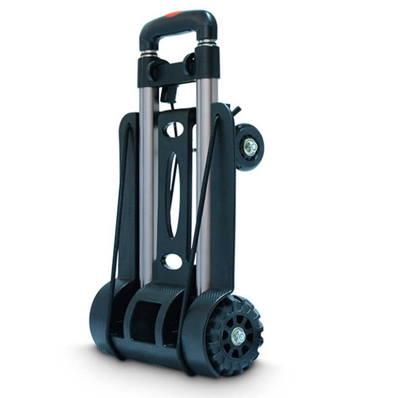 日本跨境铝管四轮拉杆车便携折叠行李车手拉车家用购物车手推车