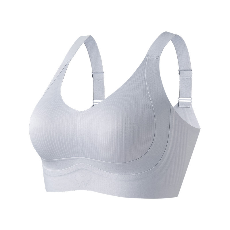 Orejas de conejo de tamaño grande levantan ropa interior de soporte suave damas grandes pechos pequeños sin anillo de acero sujetador se reúnen sujetadores anti-caída