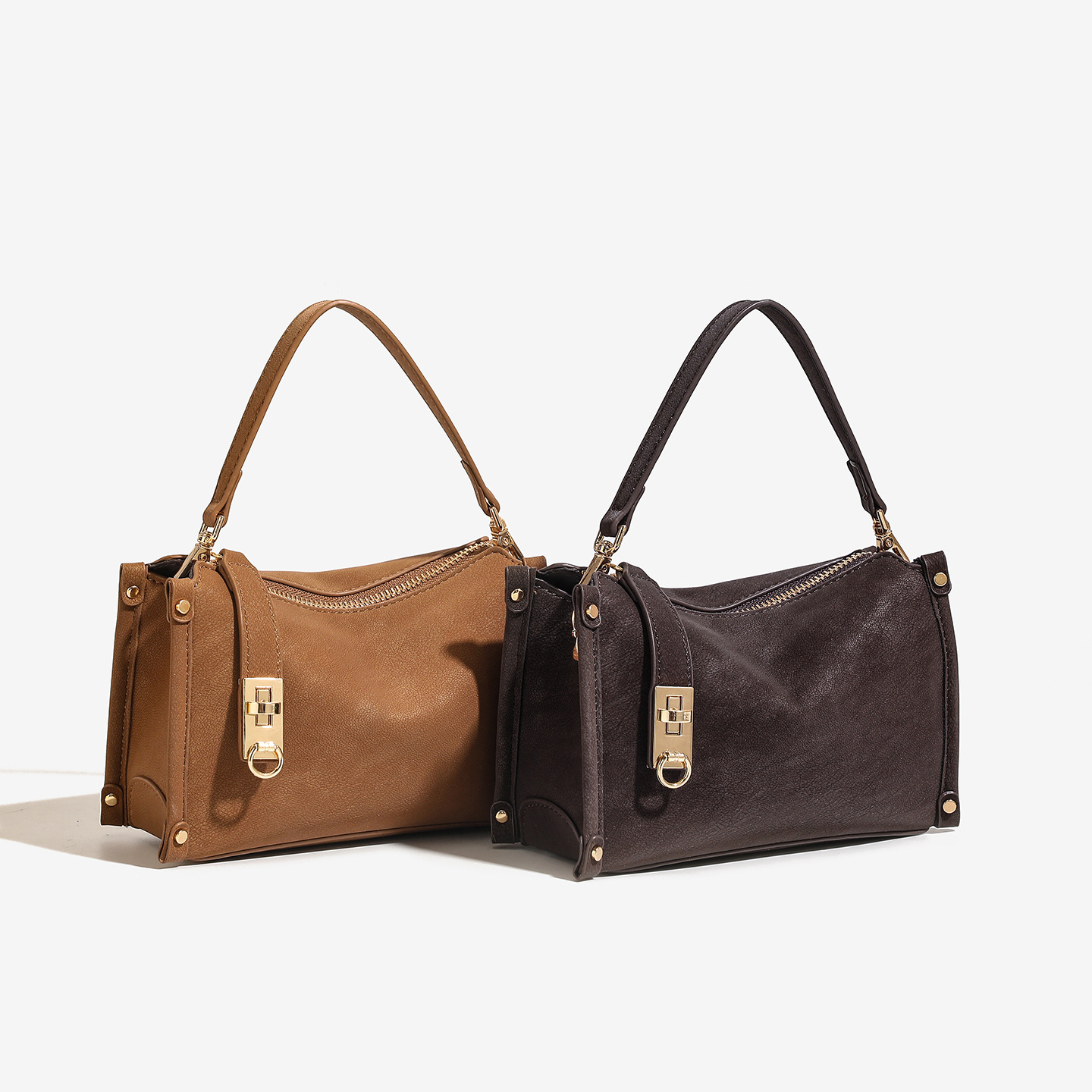 2026 New Genuine Leather Niche Design Box Bag For Women Versatile Fashion Simple Handbag Shoulder Crossbody Underarm Bag - Thumbnail 3