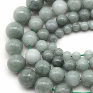 Dark Green Burmese Jade Chalcedony Stone Loose Beads Hand-Held Accessories Jewelry Necklace Bracelet Beads