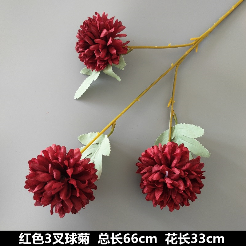 Wedding Floral Red Flower Background Decoration Flower Arrangement Rose Eucalyptus Artificial Flower Indoor Living Room Decoration