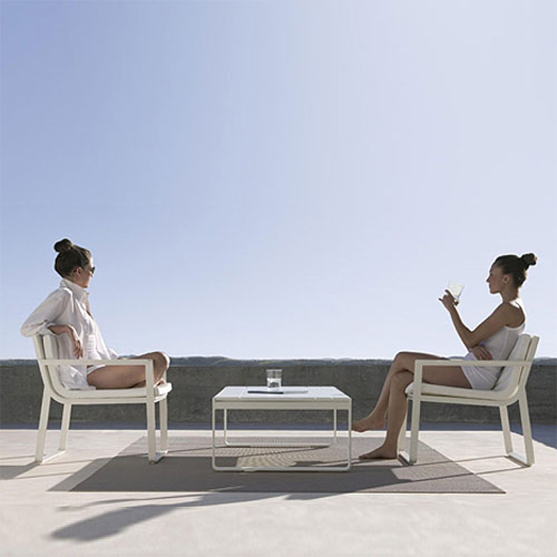 Sofá al aire libre minimalista nórdico combinación de asientos de acero inoxidable patio al aire libre jardín ocio impermeable muebles de protección solar