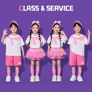 六一儿童啦啦队舞蹈演出服装小学生班服幼儿园舞台朗诵比赛表演服