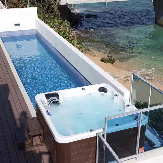 Jacuzzi al aire libre piscina acrílica piscina grande spa spa 7 personas piscina villa jardín hotel