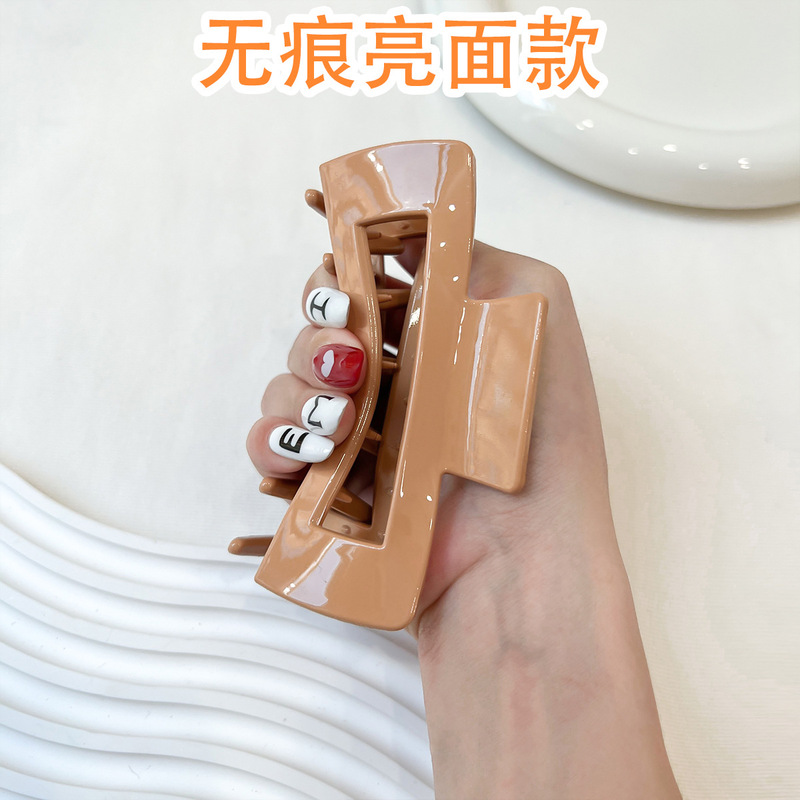 跨境发夹软硅胶方形鲨鱼夹大号发抓无划痕后脑勺盘发发饰无痕大号|undefined