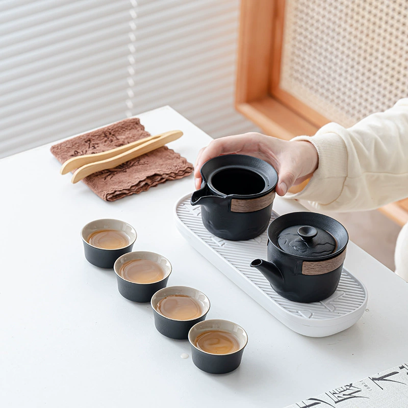 Sansui, handheld travel tea set for traveling, light luxury style, Birthday gift