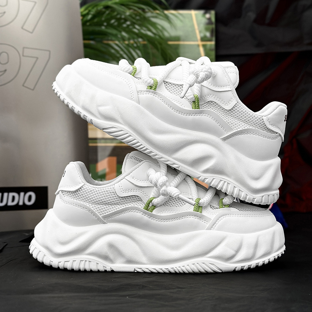 Pantofi bărbătești, design de nișă nou, pantofi de pâine, pantofi casual pentru bărbați, pantofi de tătic de marcă nouă, pantofi albi, transmisiune live de marcă la modă_voghion.com