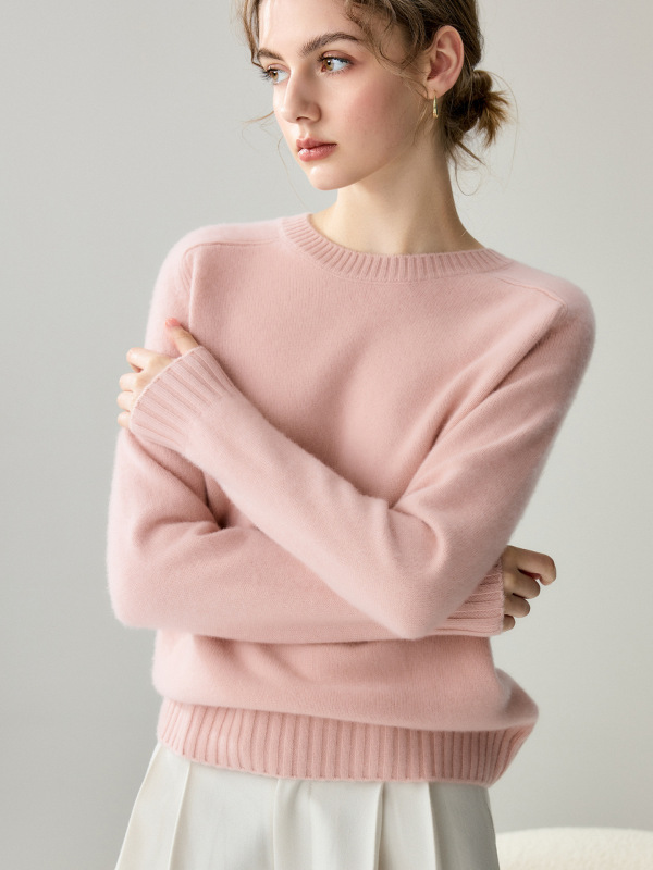 Women's Round-Neck Thickened Winter Sweater, New Style Loose-Fitting Cashmere Sweater, European and American Style