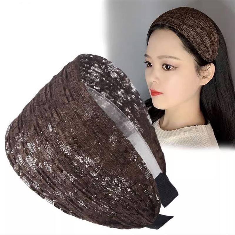 Authentic Women's Headband with Teeth, Non-Slip, Korean Style, Breathable, Versatile, Wide-Brimmed Headband to Cover White Hair, Infrared Hairpin