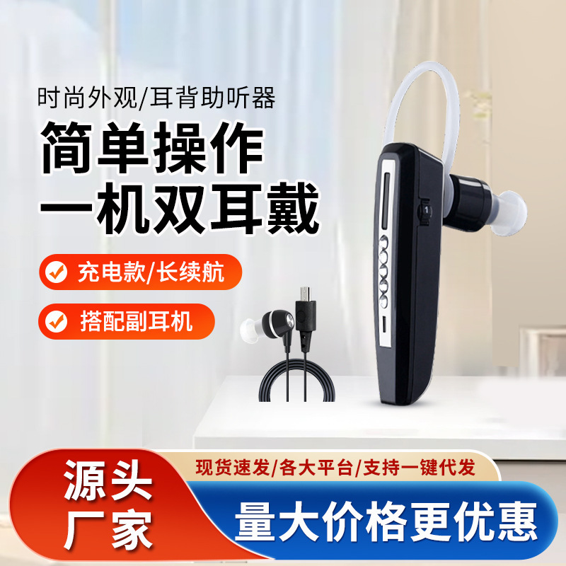 Hearing Aid for the Elderly, Deafness, Behind-The-Ear Rechargeable Sound Amplifier, Hearing Aid for Young People with Hearing Loss