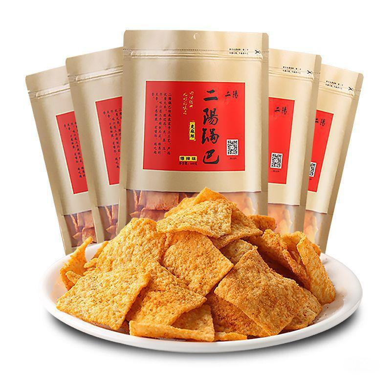 二阳手工锅巴400g花椒麻辣零食休闲小吃大礼包