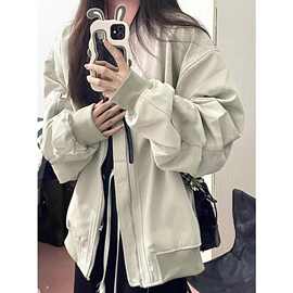 美式复古chic早秋外套女2025新款飞行员夹克设计感小众春秋棒球服