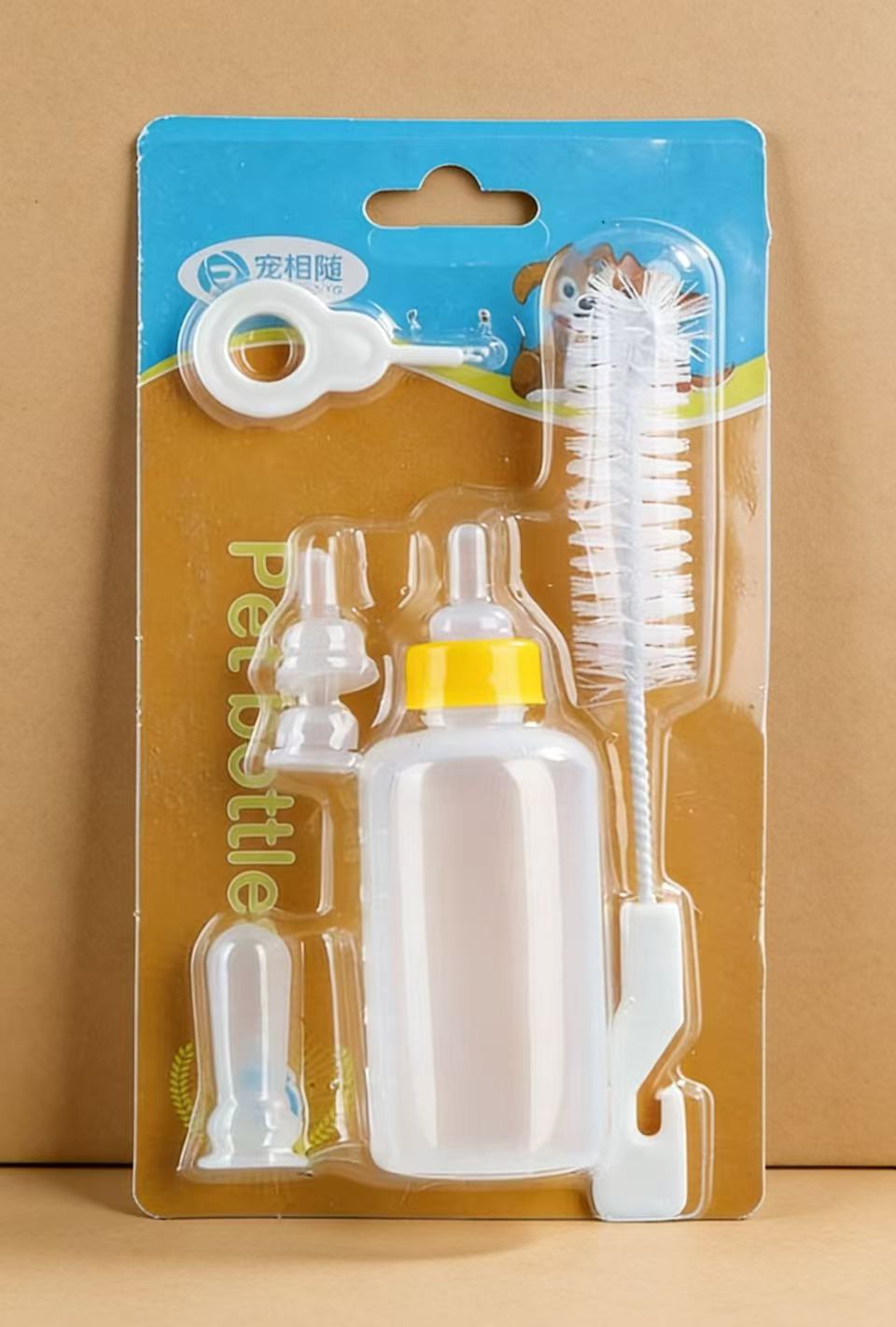 Botella para mascotas para gatitos y cachorros, tetina de silicona engrosada, botella especial para gatitos, perros y conejos, dispositivo de alimentación, suministros para gatos