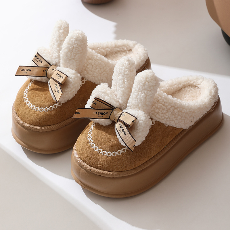 thumbnail image 1 of Nuevas zapatillas para el hogar, estilo de parejas de fondo plano antideslizante para el hogar, zapatillas de algodón cálidas de otoño e invierno de estilo simple y moderno de estilo coreano, 1 of 5