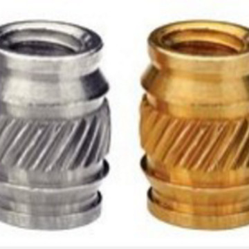 东莞厂家直销RoHS热熔热压超声波镶嵌件 斜纹人字形铜螺母