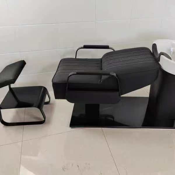 Barbería de celebridades de Internet, cama de champú, peluquería, lavabo profundo de cerámica, peluquería, cama de descarga, cama de masaje semi-reclinada, estándar oficial