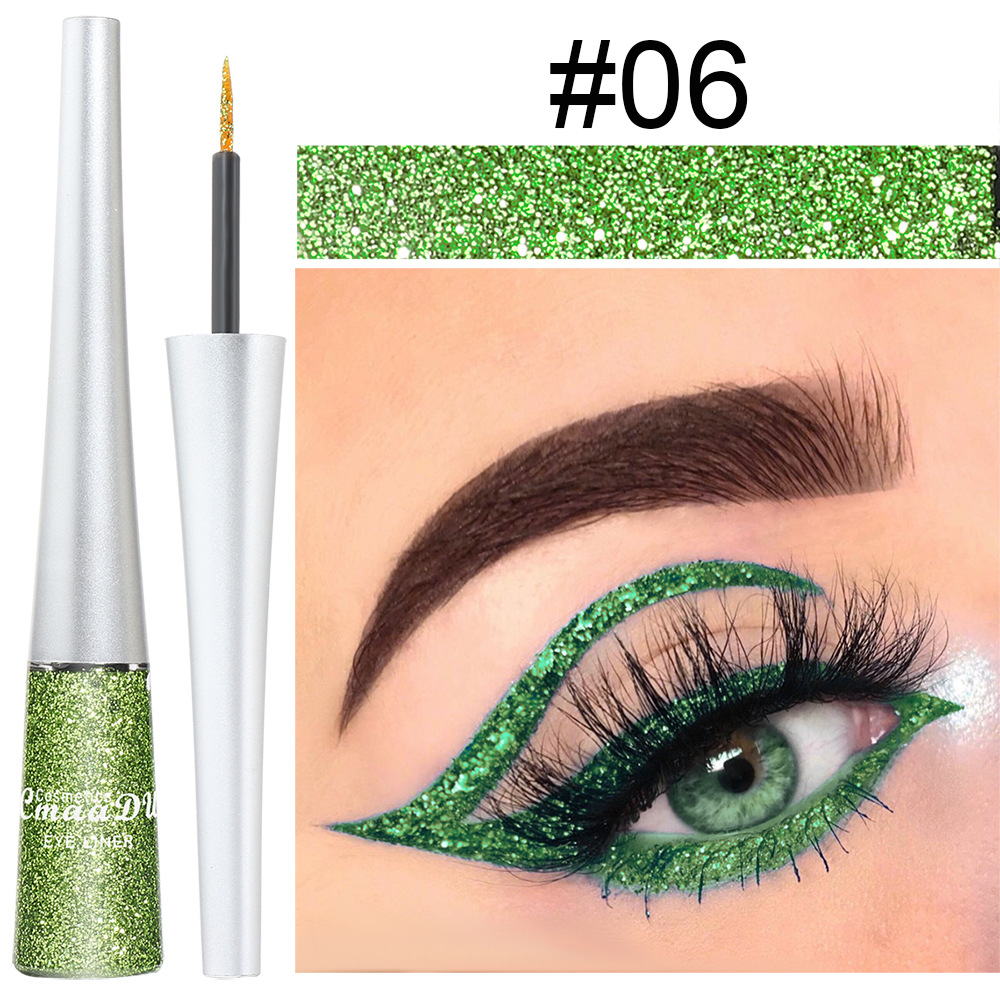 Neue Stil 16-farbe Bunte Pailletten Shiny Glitter Pulver Flüssigkeit Eyeliner display picture 10