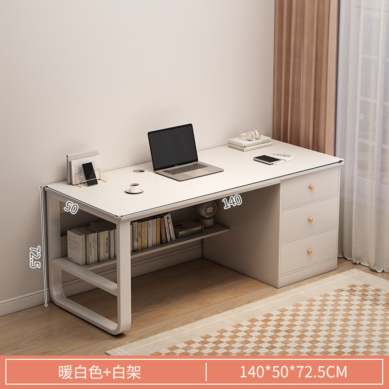 Mesa de escritorio, estante de libros para estudiantes de escuela secundaria, escritorio de escritorio simple para estudiantes de escuela secundaria, escritorio de computadora de estudio con cajón