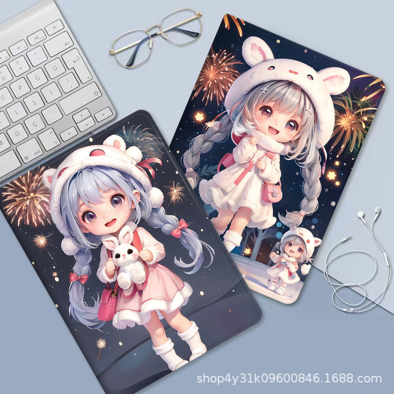 Suitable for ipad10 protective case 10.2 inch case air2 silicone 9.7 case air4 anti-fall MINI34 case Pro11 case