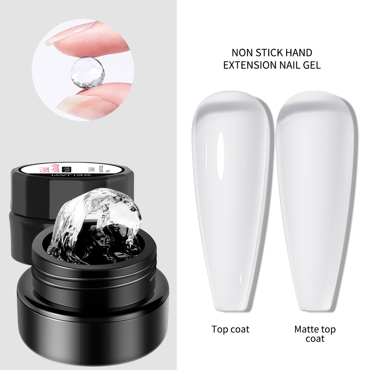 Gel Sólido Esculpible para Extensión de Uñas Fórmula No Pegajosa