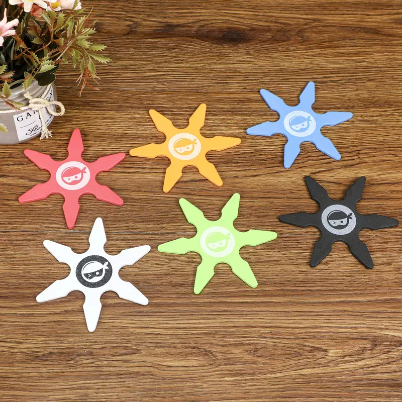 现货EVA泡沫飞镖手抛六角旋转忍者生日派对飞镖亲子游戏互动玩具