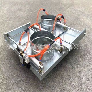 广东广州风管加工厂螺旋风管除尘净化系统双杠气动插板阀 阀门