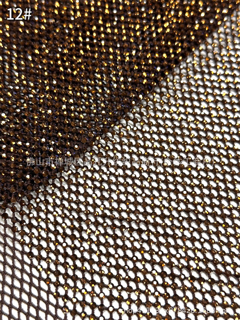 Fábrica de nuevos productos al por mayor Zhongshan 10 imitación de vidrio de diamond tela tela de vestido de baile