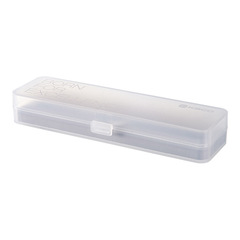Japanese minimalist frosted semi-transparent art pen color pen storage box plastic pen organizer with sponge pen holder