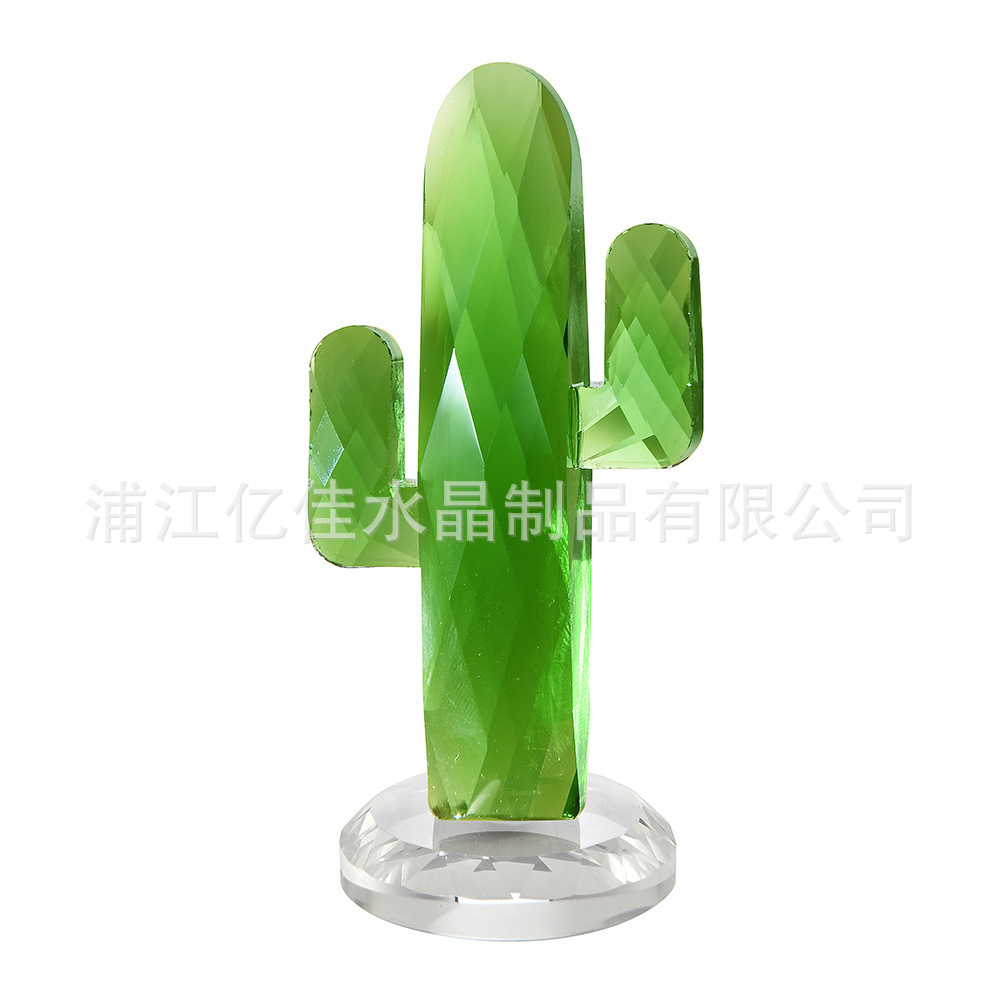 Oficina de Inswind creativa decoración de plantas verdes anti-radiación pequeña maceta vidrio cactus cristal ornamentos artesanía