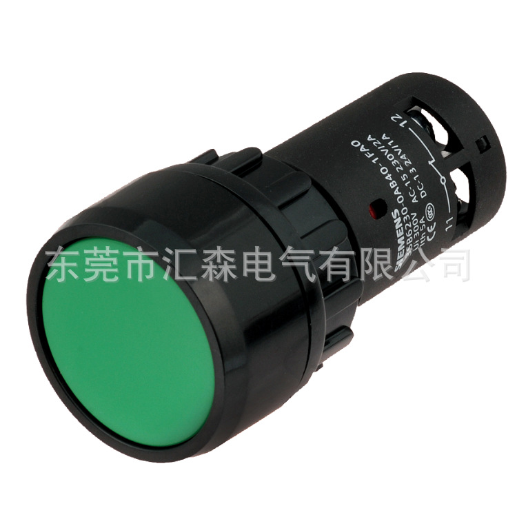 西门子带灯平头按钮3SB6166-0DB40-1BA0