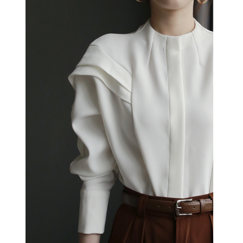 Japanese three dimensional design autumn elegant shirt