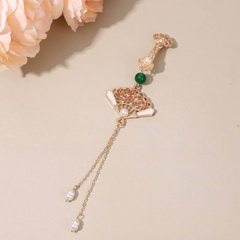 Antigüedades Cheongsam, tendencia nacional, temperamento, temperamento, colgante, broche, ropa de té Hanfu, borlas, retro, maquillaje chino, accesorios para mujeres